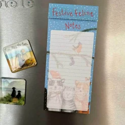 Alex Clark Christmas Magnetic To Do List - Festive Cats