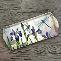 Alex Clark Melamine Medium Tray - Dragonflies & Iris