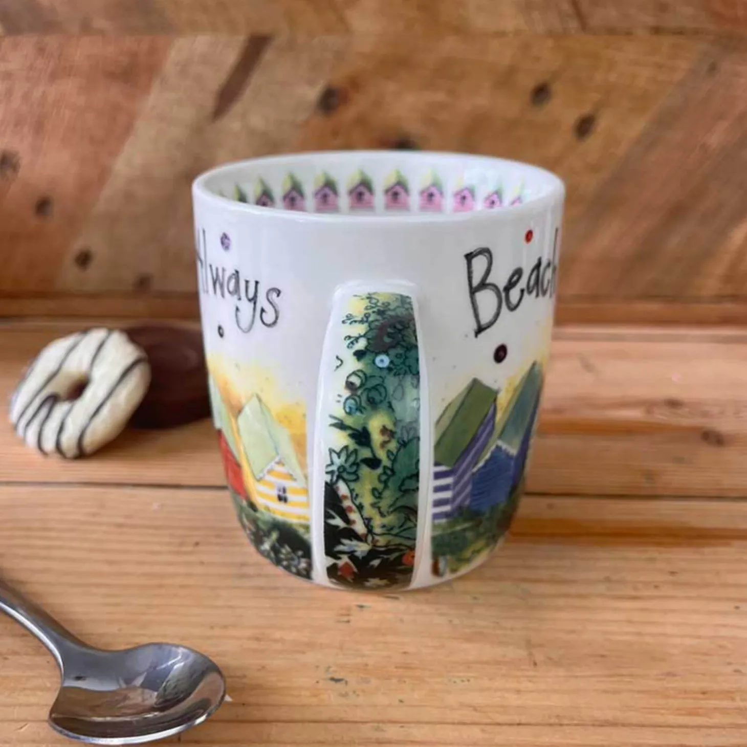 Alex Clark 400ml Mug - Beach Huts