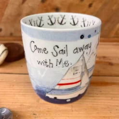 Alex Clark 400ml Mug - Sailing Boats