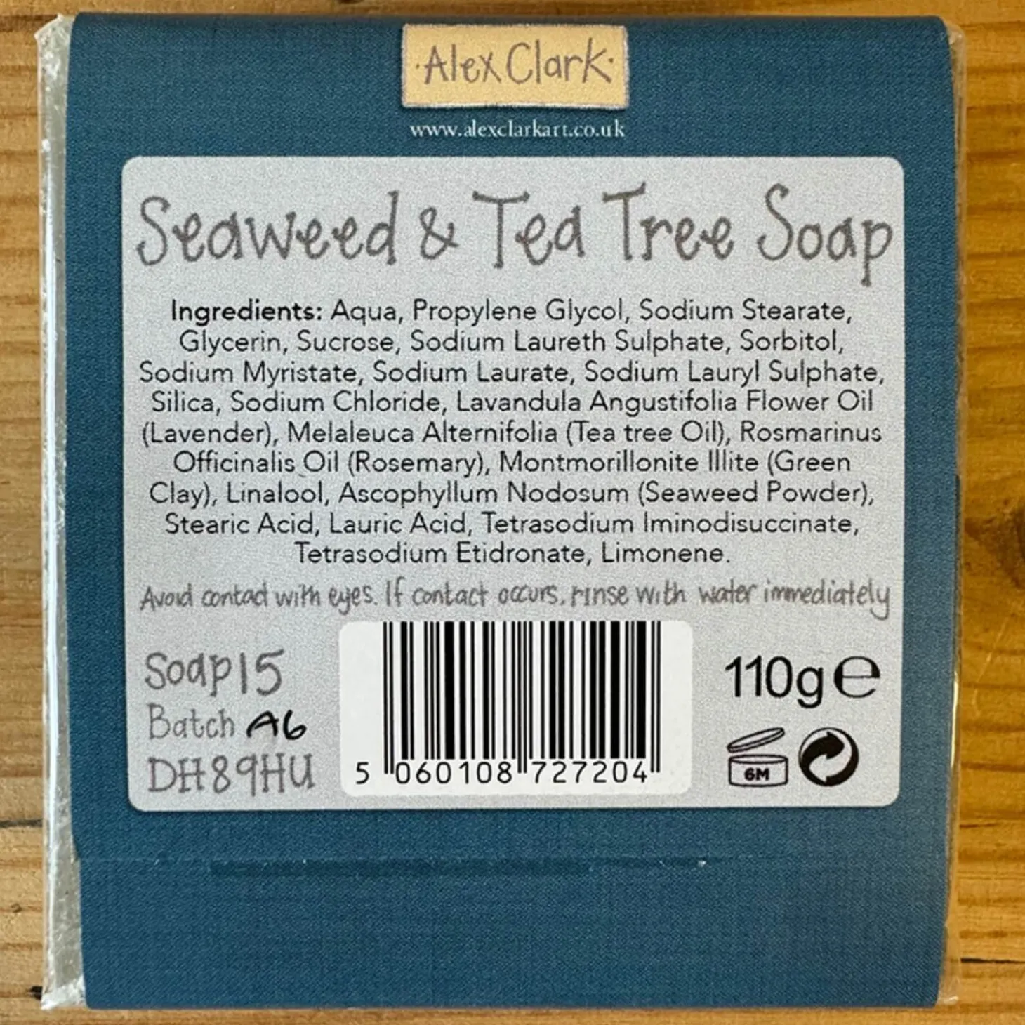Alex Clark Salt Water Therapy Handmade Soap - Seaweed & Tea Tree