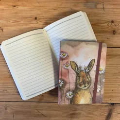 Alex Clark Small Chunky Notebook - Rabbit & Daisies