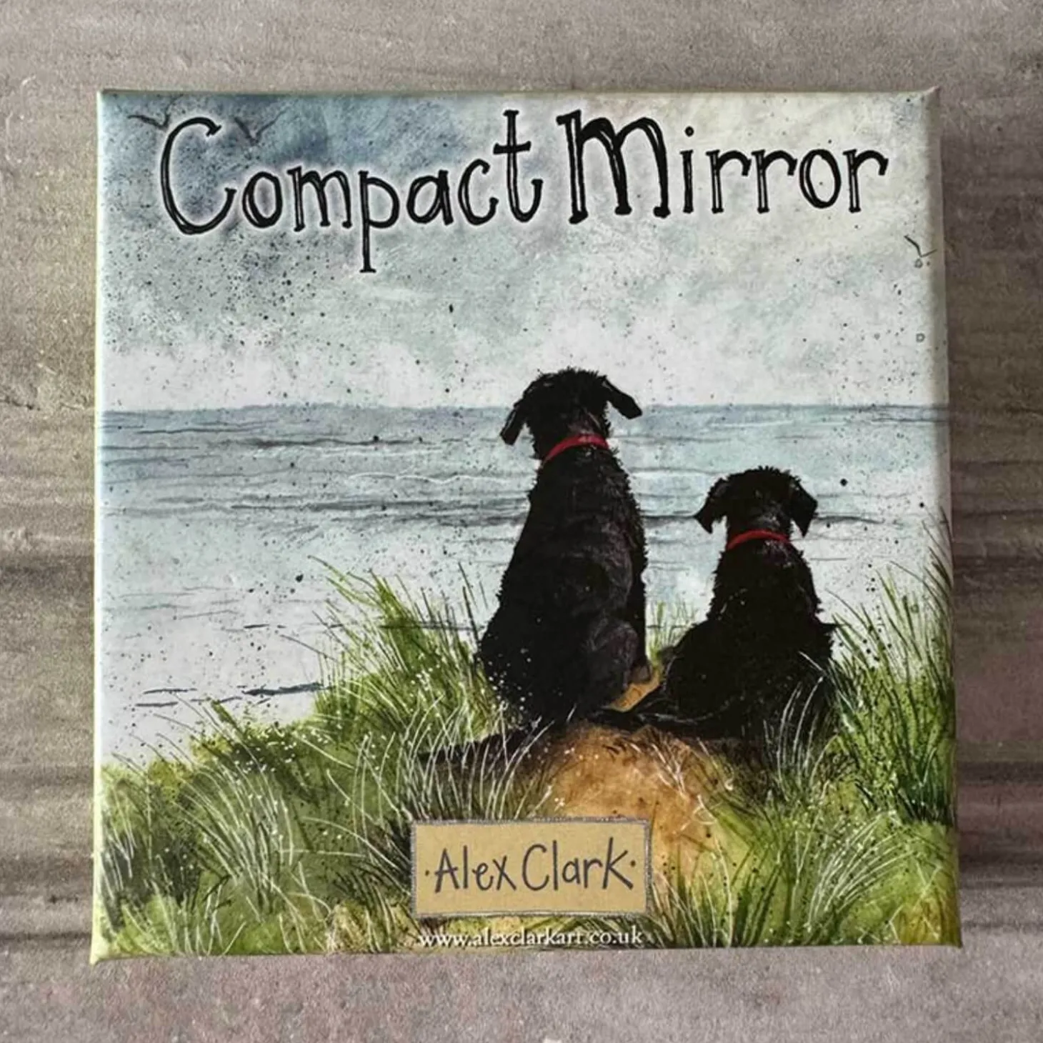 Alex Clark Vegan Leather Compact Mirror - Dunes
