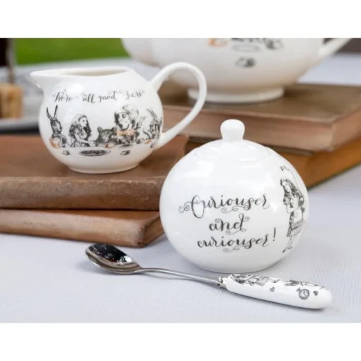 Alice in Wonderland Sugar Bowl & Creamer Set