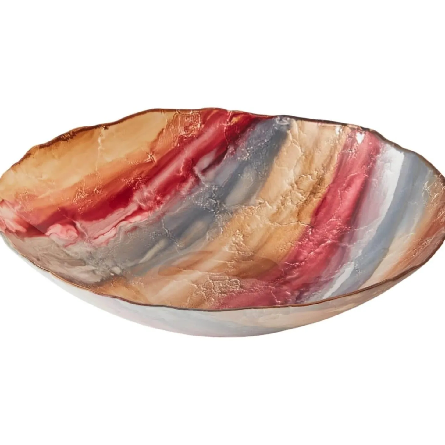 Anton Studio Designs Dune Glass Round Bowl - 32cm