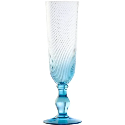 Anton Studios Design Swirl 4 Piece Champagne Glass Set