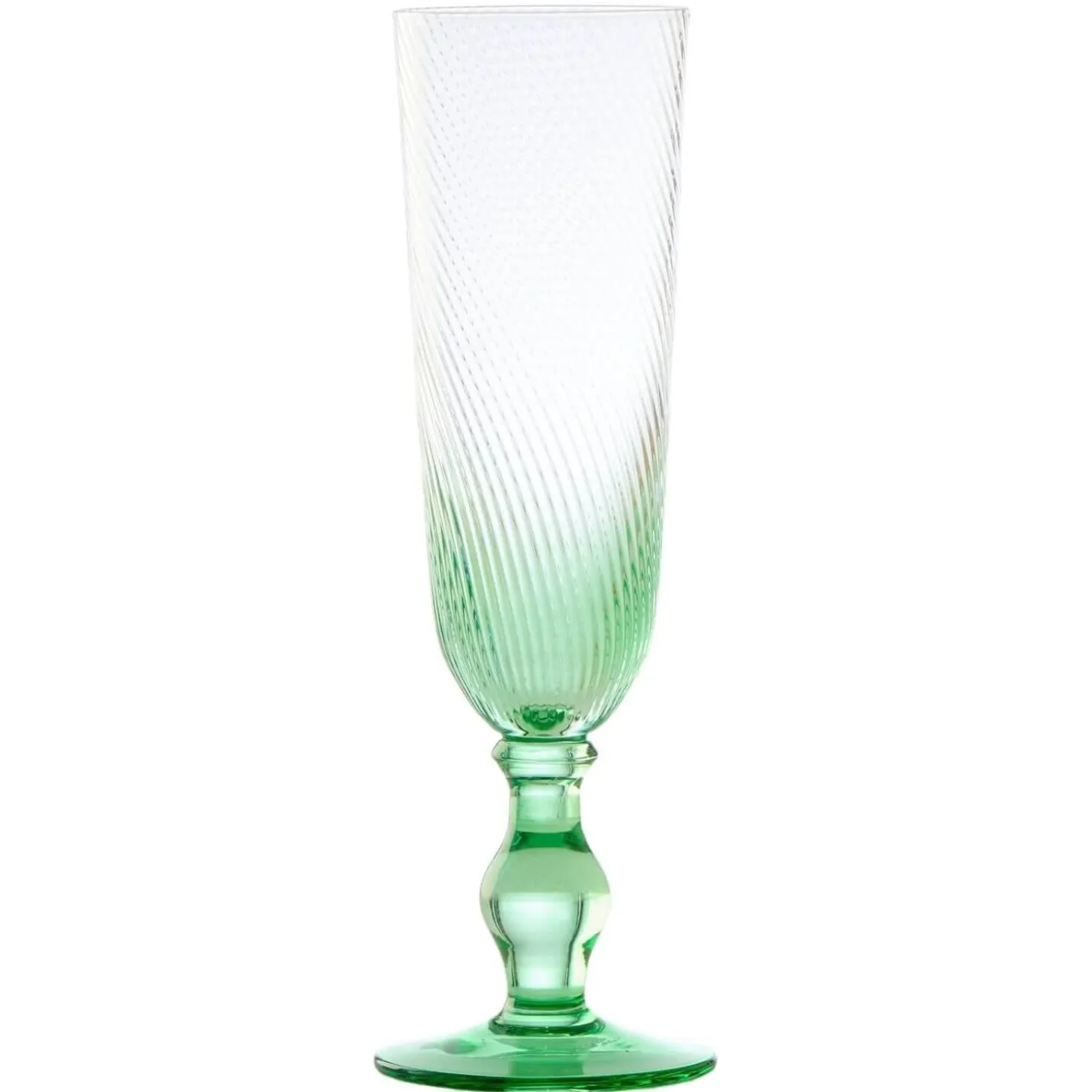 Anton Studios Design Swirl 4 Piece Champagne Glass Set