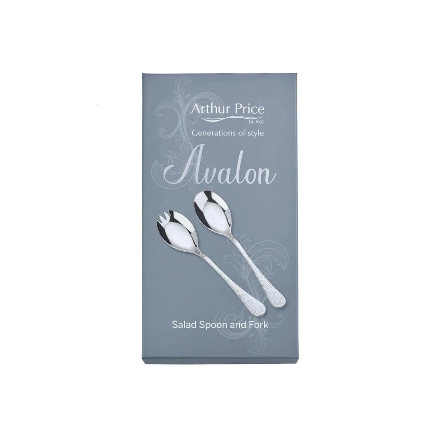 Arthur Price Avalon Stainless Steel Fork & Spoon Salad Serving Set