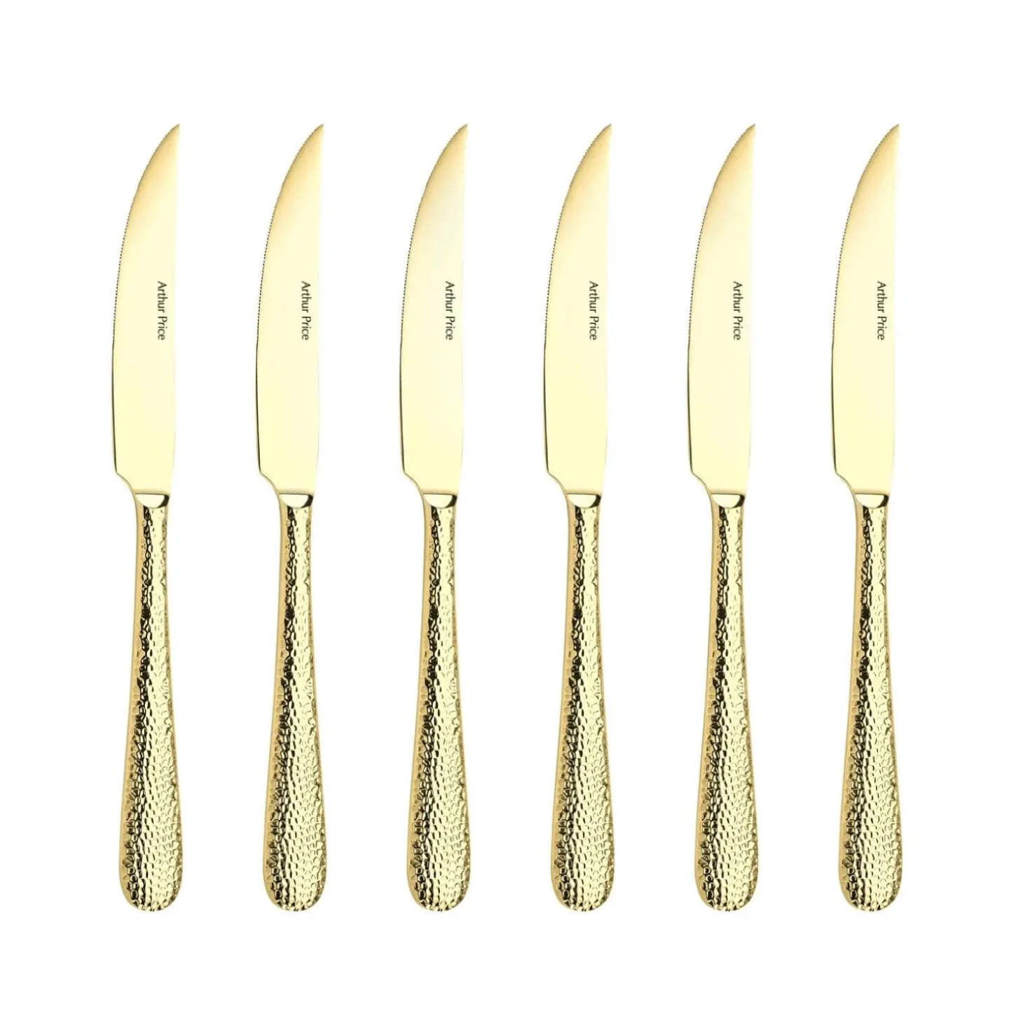 Arthur Price Champagne Avalon Stainless Steel Steak Knives - Set of 6
