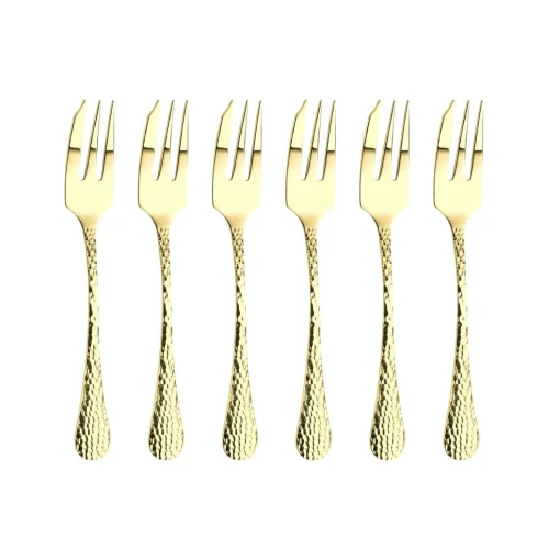 Arthur Price Champagne Avalon Stainless Steel Pastry Fork & Server Set - 7-Piece