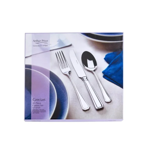 Arthur Price Grecian Stainless Steel Cutlery Set - 42-Piece