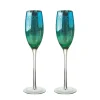Artland Peacock 2 Piece Champagne Flute Set
