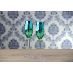 Artland Peacock 2 Piece Champagne Flute Set