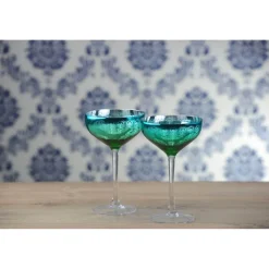Artland Peacock 2 Piece Champagne Saucer Set