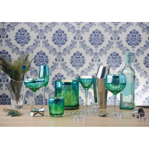Artland Peacock 2 Piece Tumbler Glass Set