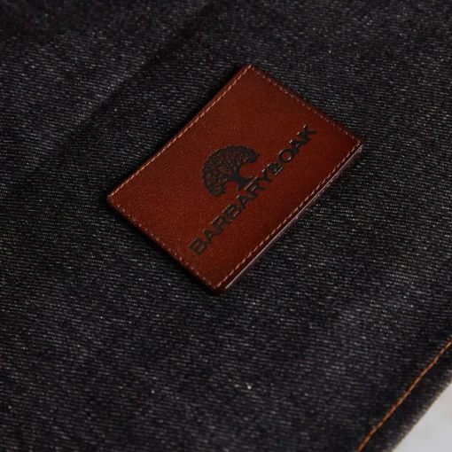 Barbary & Oak Denim Apron With Leather Detail