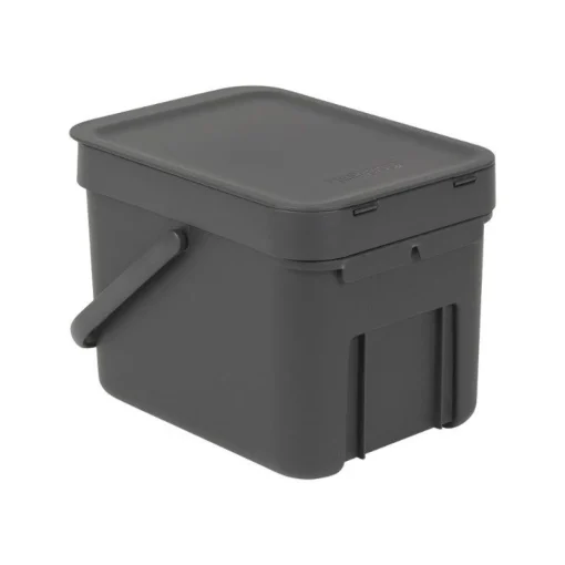 Brabantia Sort & Go 6 Litre Waste Bin - Grey