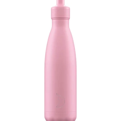 Chilly's 500ml Sports Reusable Water Bottle - Pastel Pink