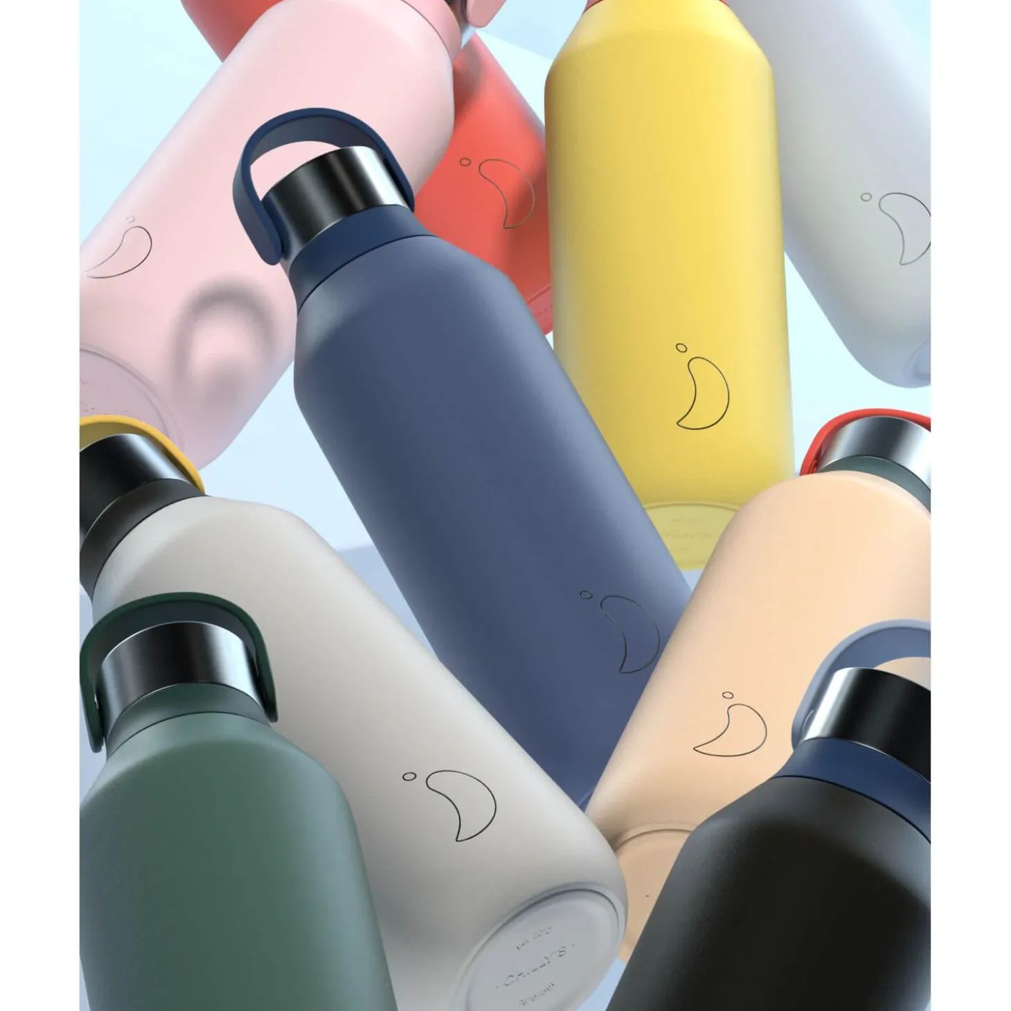 Chilly's Series 2 1 Litre Reusable Water Bottle - Peach Orange