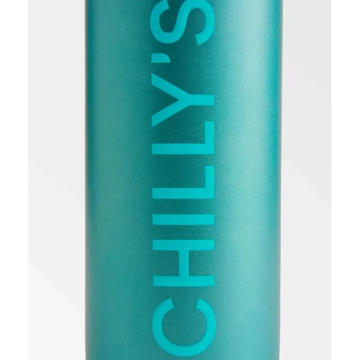 Chilly's Series 2 500ml Flip Reusable Water Bottle - Matte Metallic Atlantis
