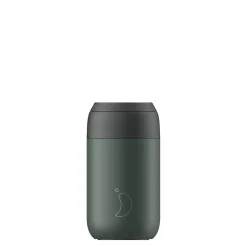 Chilly's Series 2 500ml Hydration Reusable Water Bottle & 34cl Coffee Cup Set - Pine Green