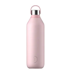 Chilly's Series 2 Reusable Water Bottle, Coffee Cup & Cleaning Brush Set - Blush Pink