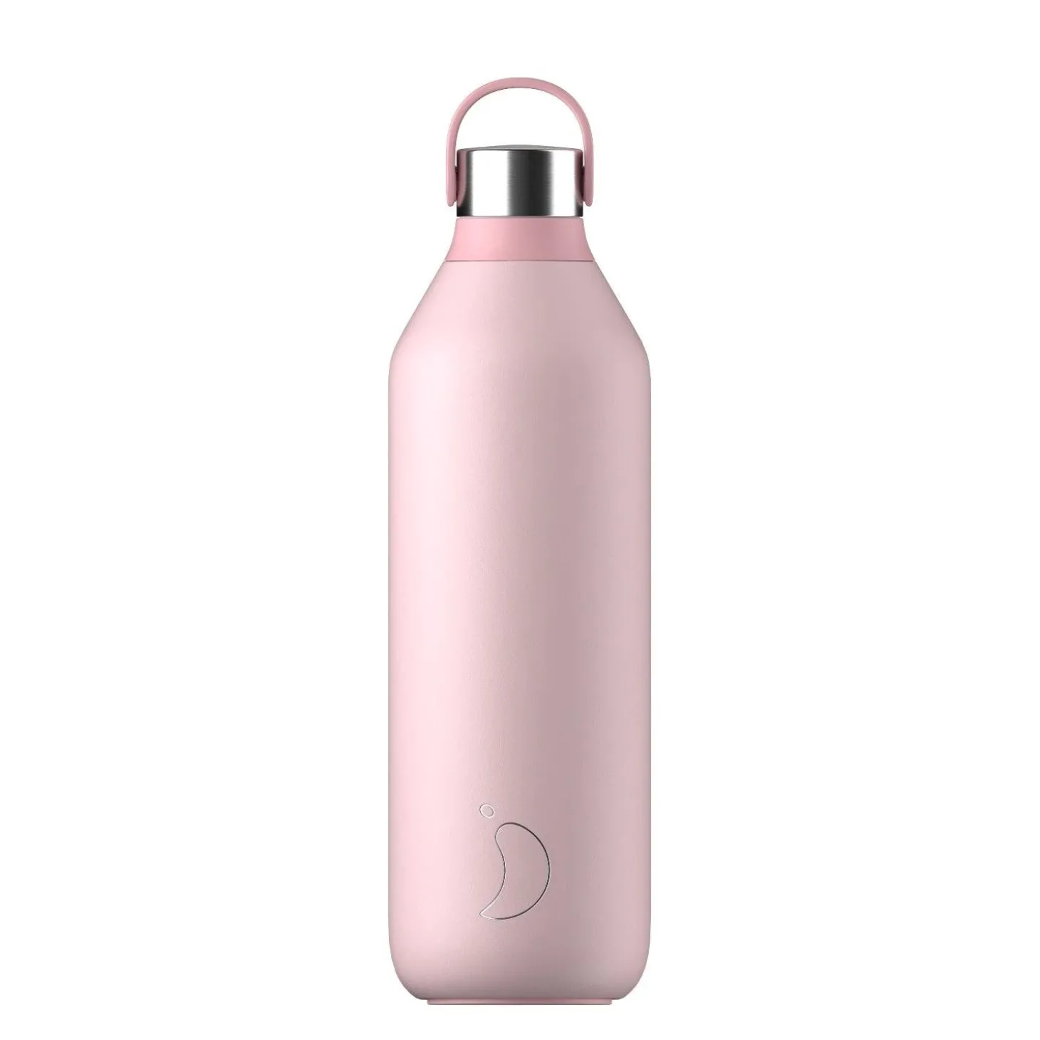 Chilly's Series 2 Reusable Water Bottle, Coffee Cup & Cleaning Brush Set - Blush Pink