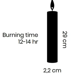 Cidex Rustic Tapered Candle - Dark Orange