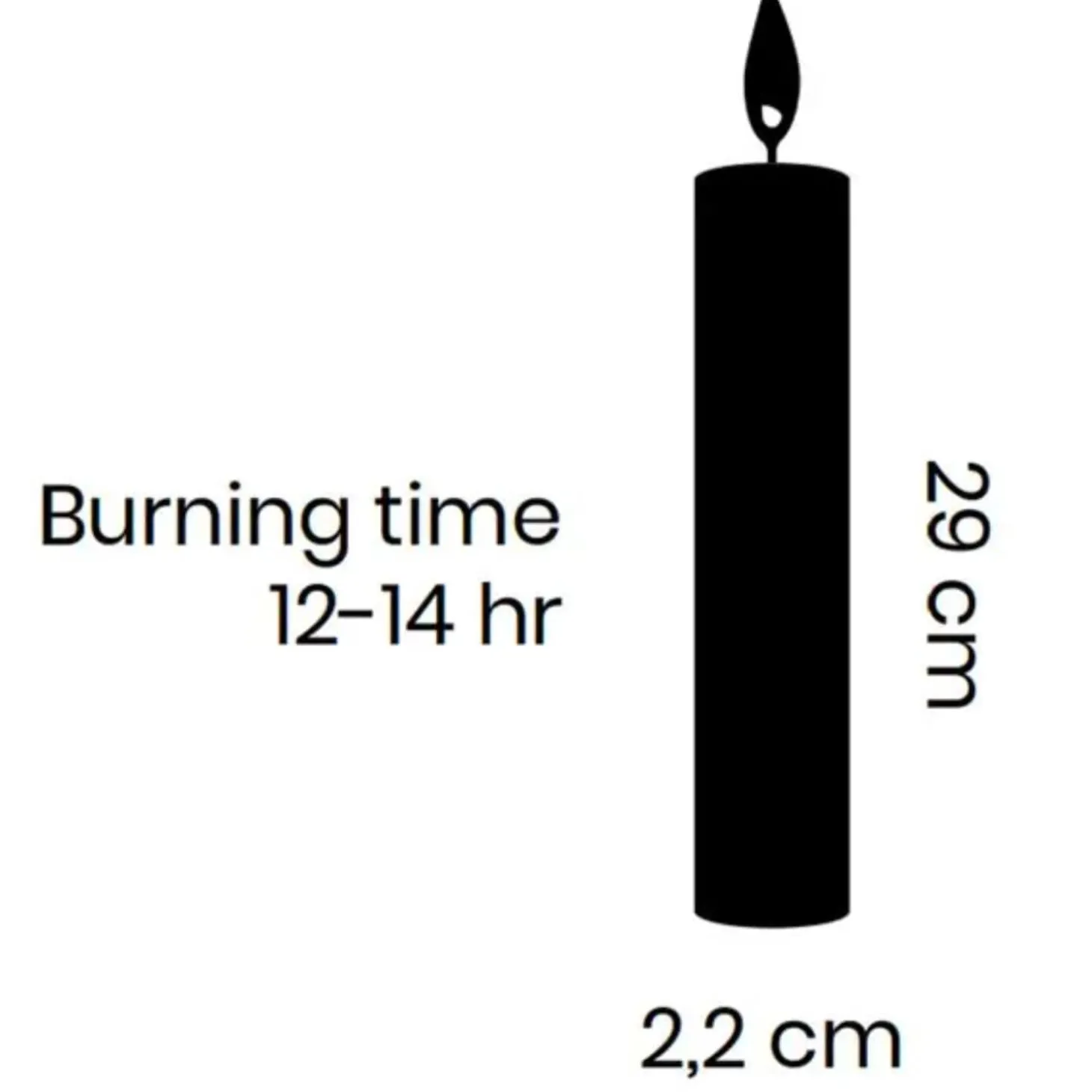 Cidex Rustic Tapered Candle - Rose