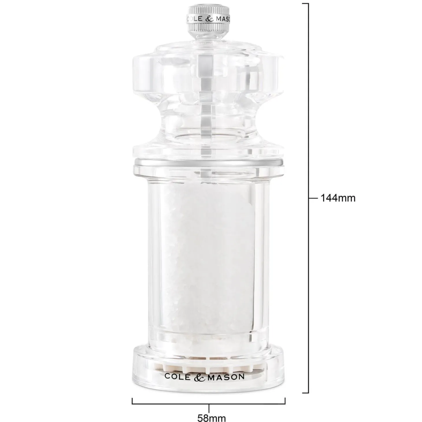 Cole & Mason 605 14.4cm Acrylic Salt Mill