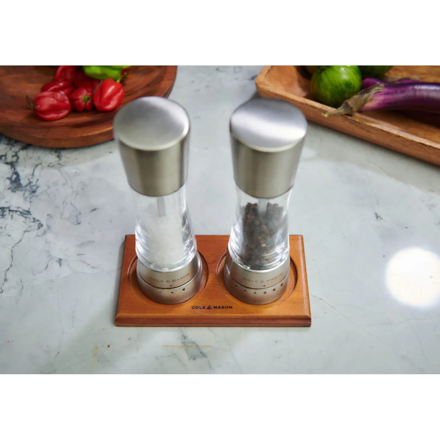 Cole & Mason Beech Wood Salt & Pepper Mill Tray