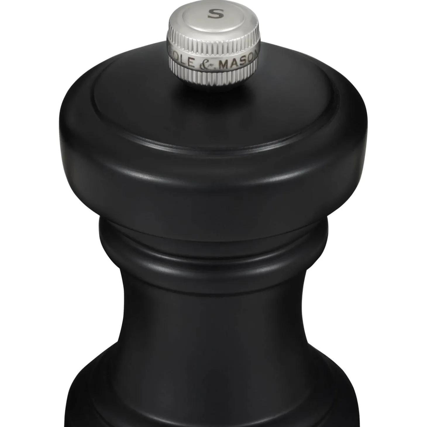 Cole & Mason Hoxton 10.4cm Beech Wood Salt Mill - Black