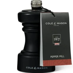 Cole & Mason Hoxton 10.4cm Beech Wood Pepper Mill - Black