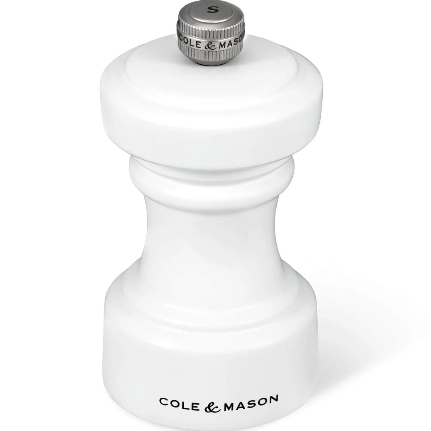 Cole & Mason Hoxton 10.4cm Beech Wood Salt Mill - White