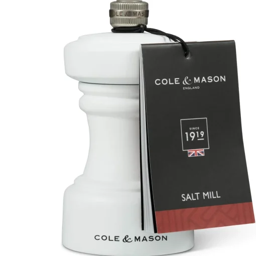 Cole & Mason Hoxton 10.4cm Beech Wood Salt Mill - White