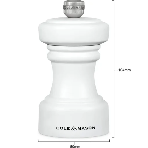 Cole & Mason Hoxton 10.4cm Beech Wood Salt Mill - White