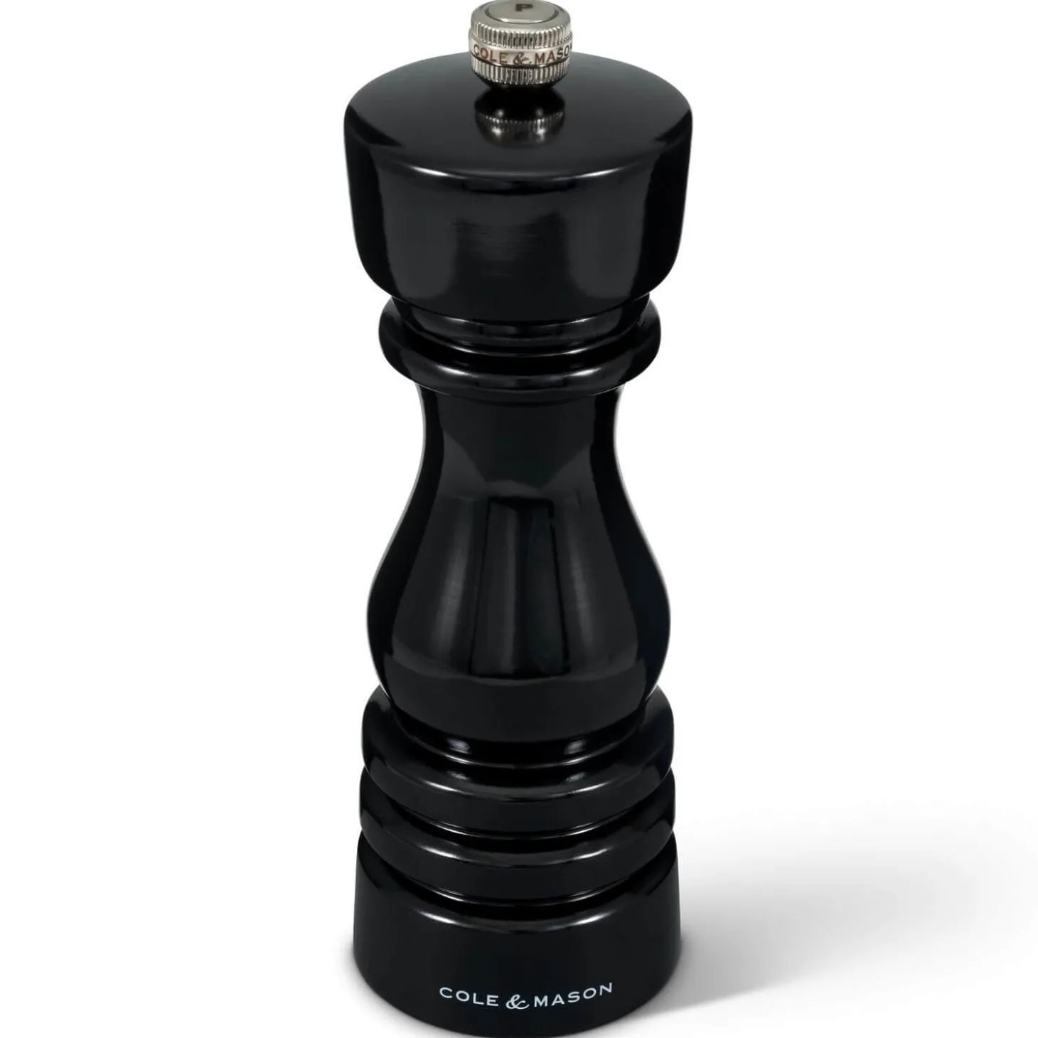 Cole & Mason London 18cm Beech Wood Pepper Mill - Gloss Black