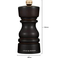 Cole & Mason London 13cm Beech Wood Pepper Mill - Dark Chocolate