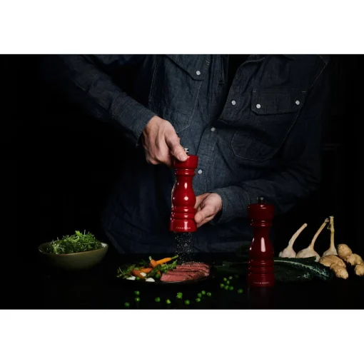 Cole & Mason London 18cm Beech Wood Pepper Mill - Gloss Red