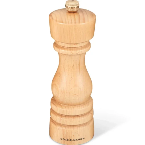 Cole & Mason London 18cm Beech Wood Pepper Mill - Natural Beech