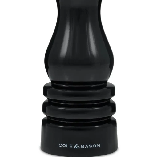 Cole & Mason London 18cm Beech Wood Salt Mill - Gloss Black