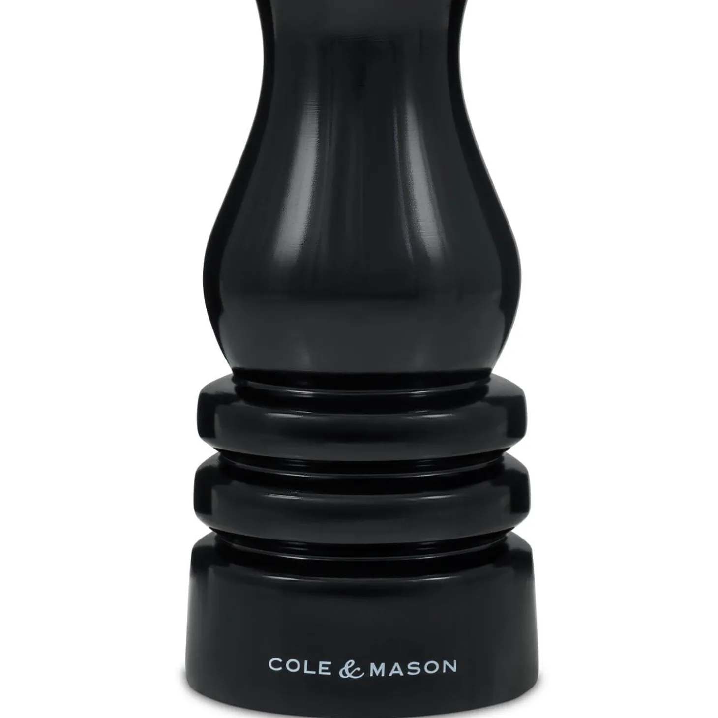 Cole & Mason London 18cm Beech Wood Salt Mill - Gloss Black