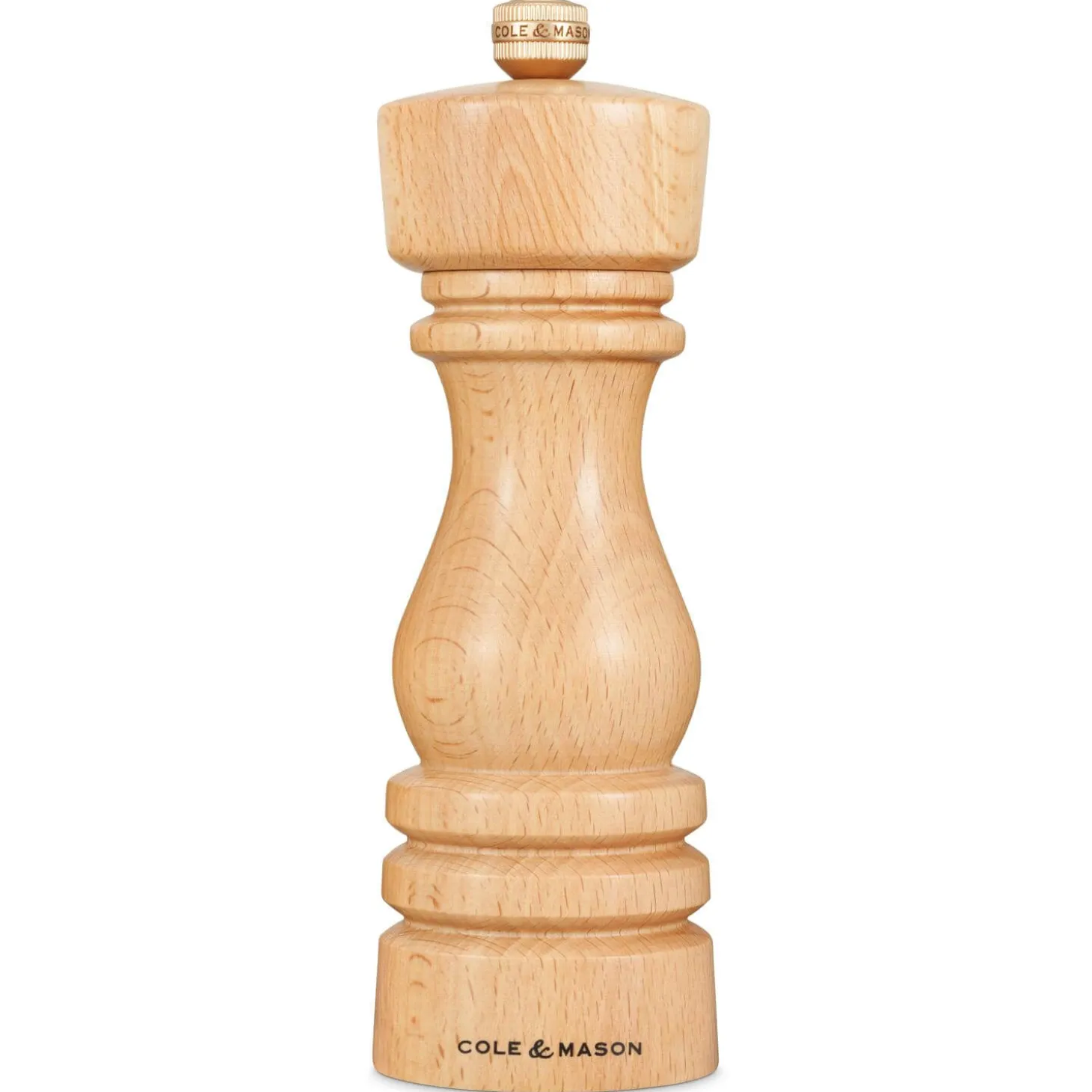 Cole & Mason London 18cm Beech Wood Salt Mill - Natural Beech