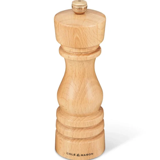 Cole & Mason London 18cm Beech Wood Salt Mill - Natural Beech