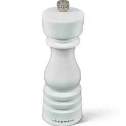 Cole & Mason London 18cm Beech Wood Salt Mill - Gloss White