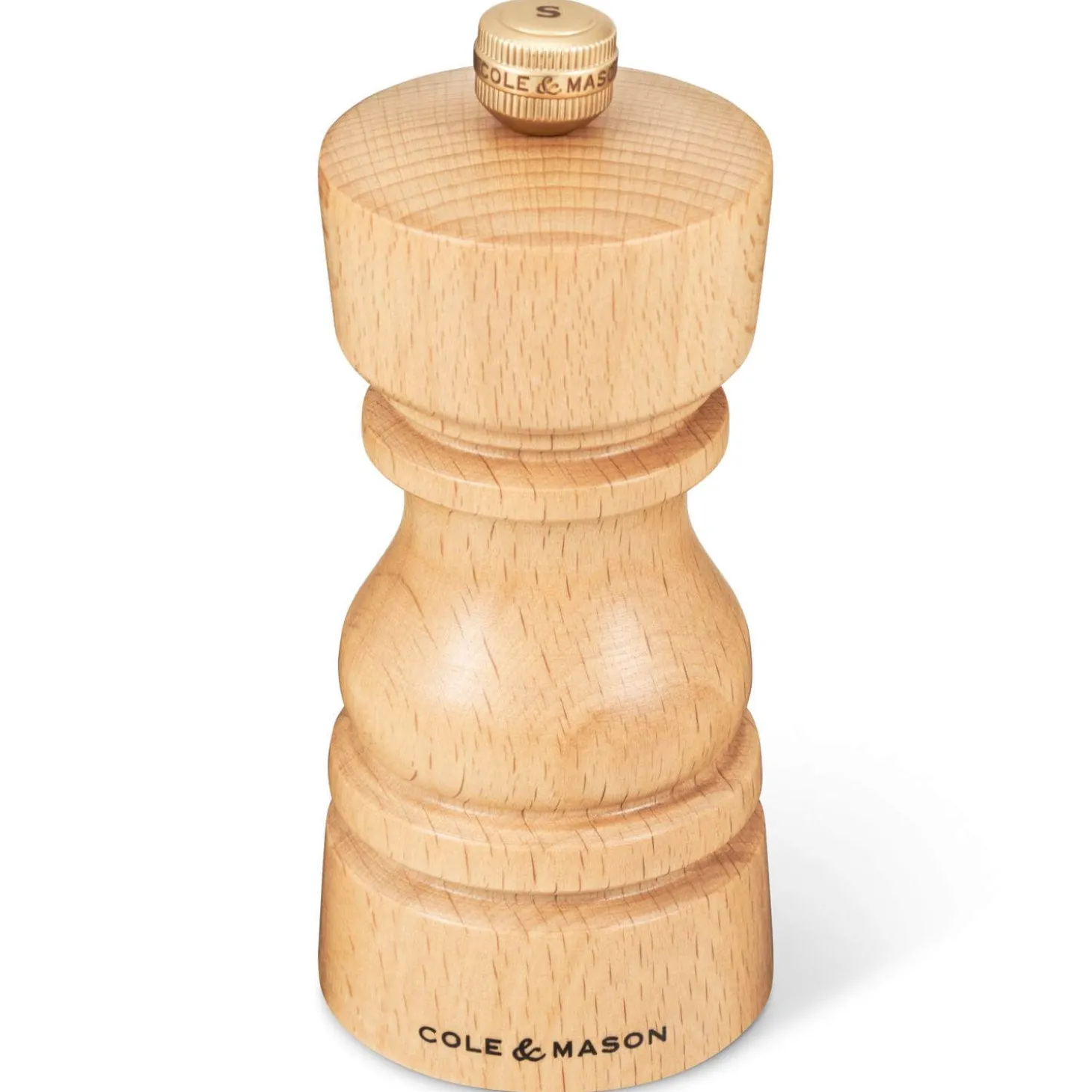 Cole & Mason London 13cm Beech Wood Salt Mill - Natural Beech