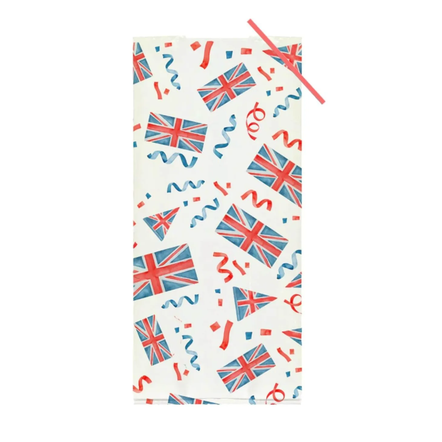 Creative Party 20 Pack Cello Bags With Twist Ties - Union Jack