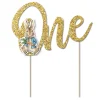 Creative Party Peter Rabbit Glitter Cake Topper Pick With Attachment - 1st Birthday 'One'