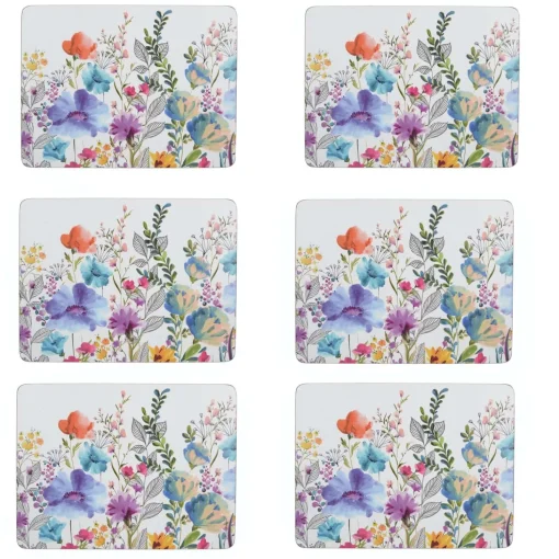 Creative Tops Set Of 6 Placemats - Meadow Floral