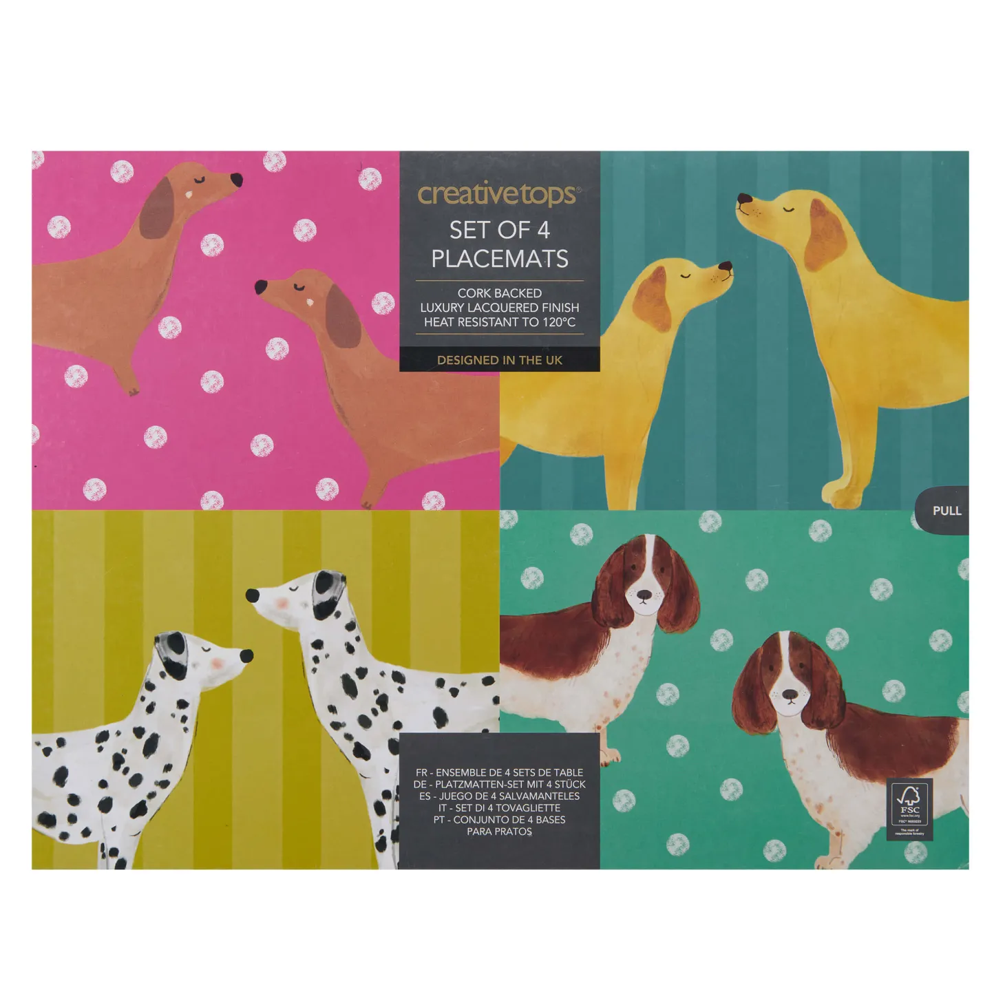 Creative Tops Set Of 4 Placemats - Dogs